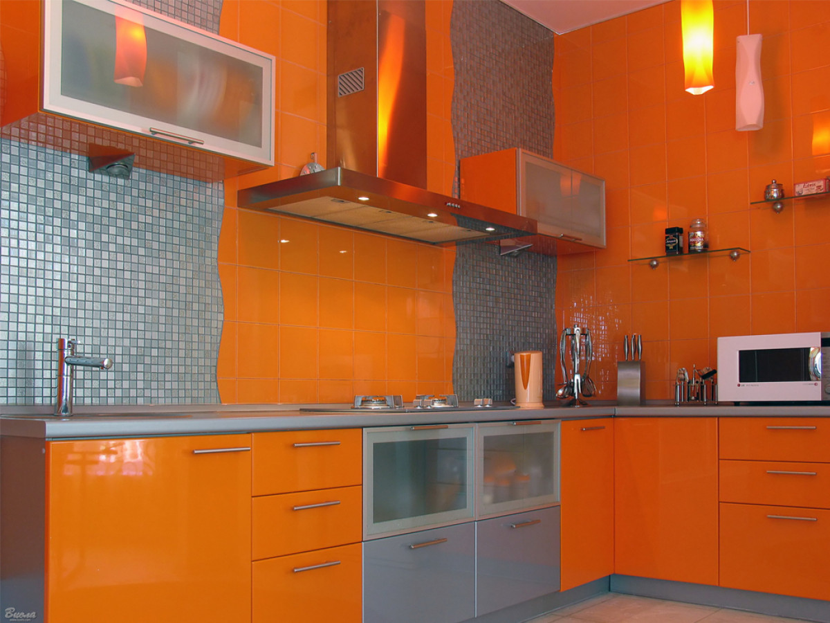 Столешница под оранжевую кухню