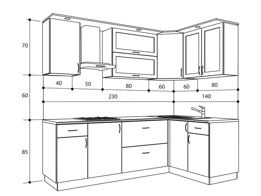 Высота верхних кухонных. Размер кухонного гарнитура для кухни стандартные Размеры. Высота кухонного гарнитура стандарт. Стандартная высота стола кухонного гарнитура.